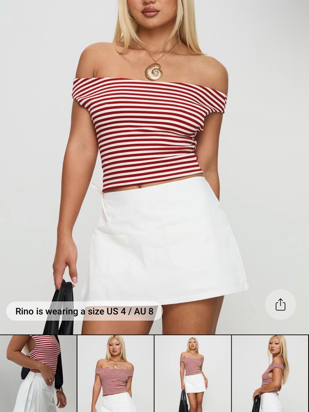 Princess Polly White Mini Skirt